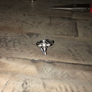 Stainless steel ring with cross